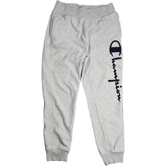 Champion Large Joggers Gray Athletic Logo Sweatpants - Picture 1 of 4